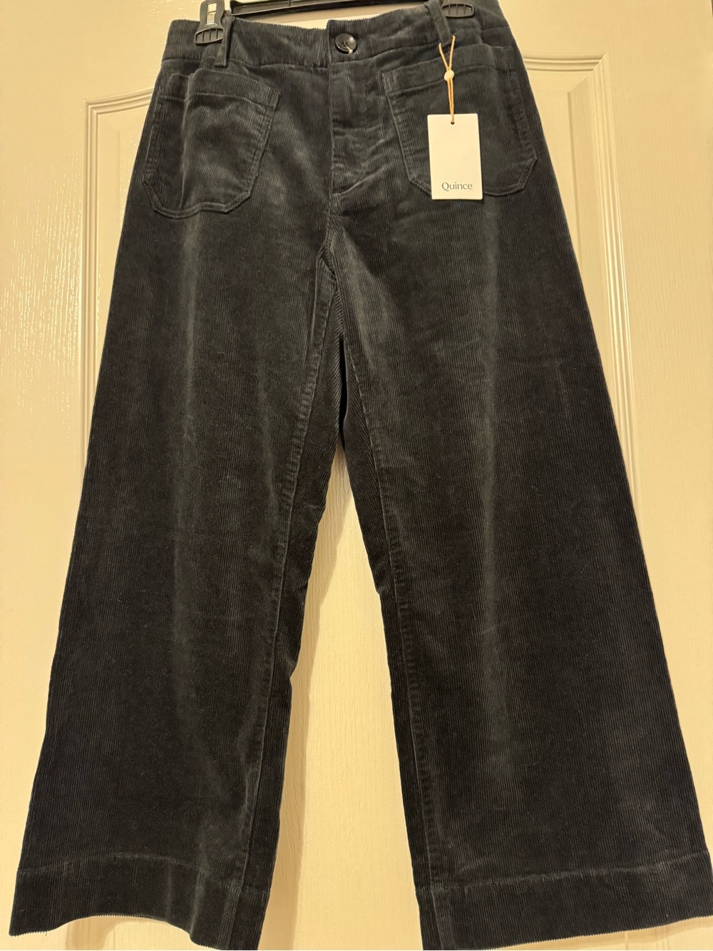NWT Quince Wide-Leg Corduroy Jeans - Charcoal Black